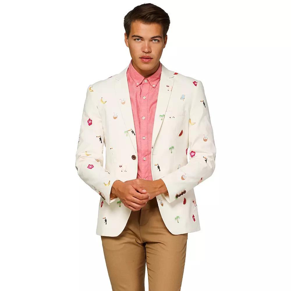 Men's OppoSuits Deluxe Modern-Fit Novelty Summer Blazer, Size: 38 - Regular, Summer Tropical Product Image