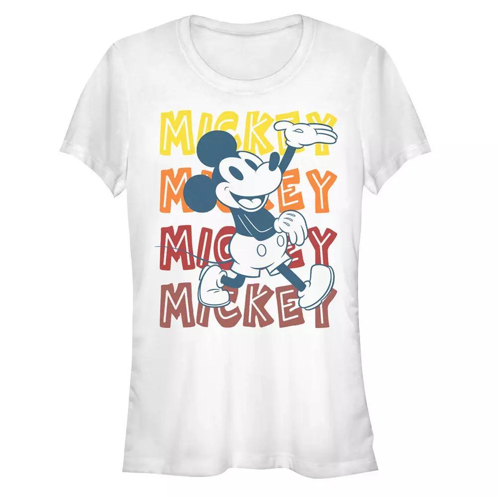 Disney Women's Mickey Gradient Name Stack Portrait Tee, Girl's,  Product Image