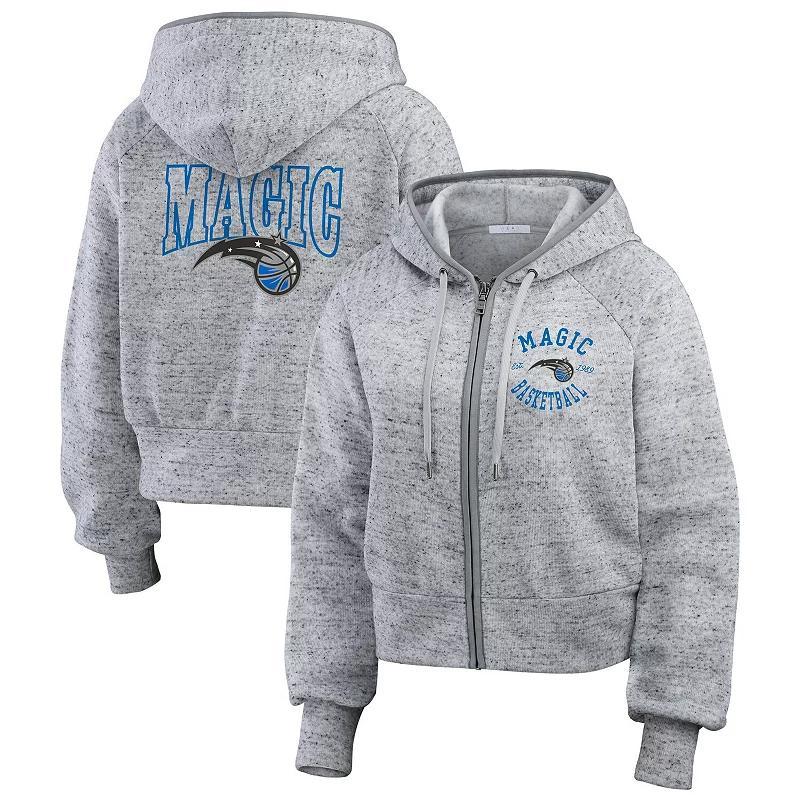 Women's WEAR by Erin Andrews Heather Gray Orlando Magic Speckled Radiator Full-Zip Hoodie,  Product Image