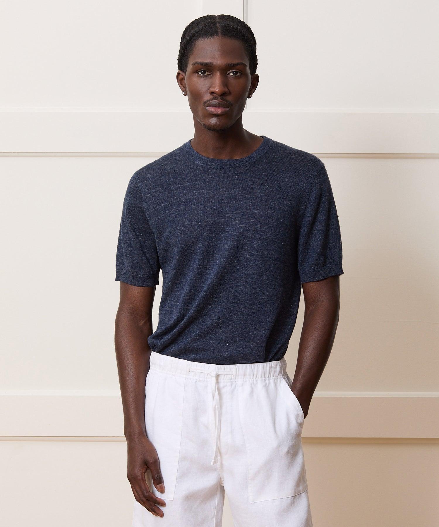 Relaxed Linen Sweater Tee Product Image