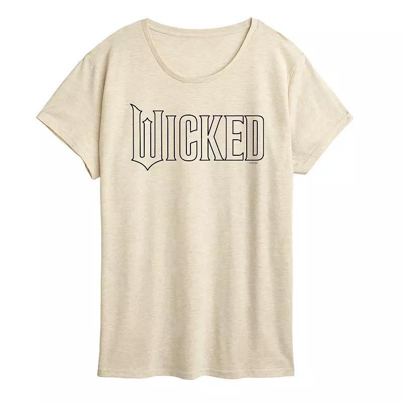 Women's Wicked Outline Logo Graphic Tee, Size: Small, White Product Image