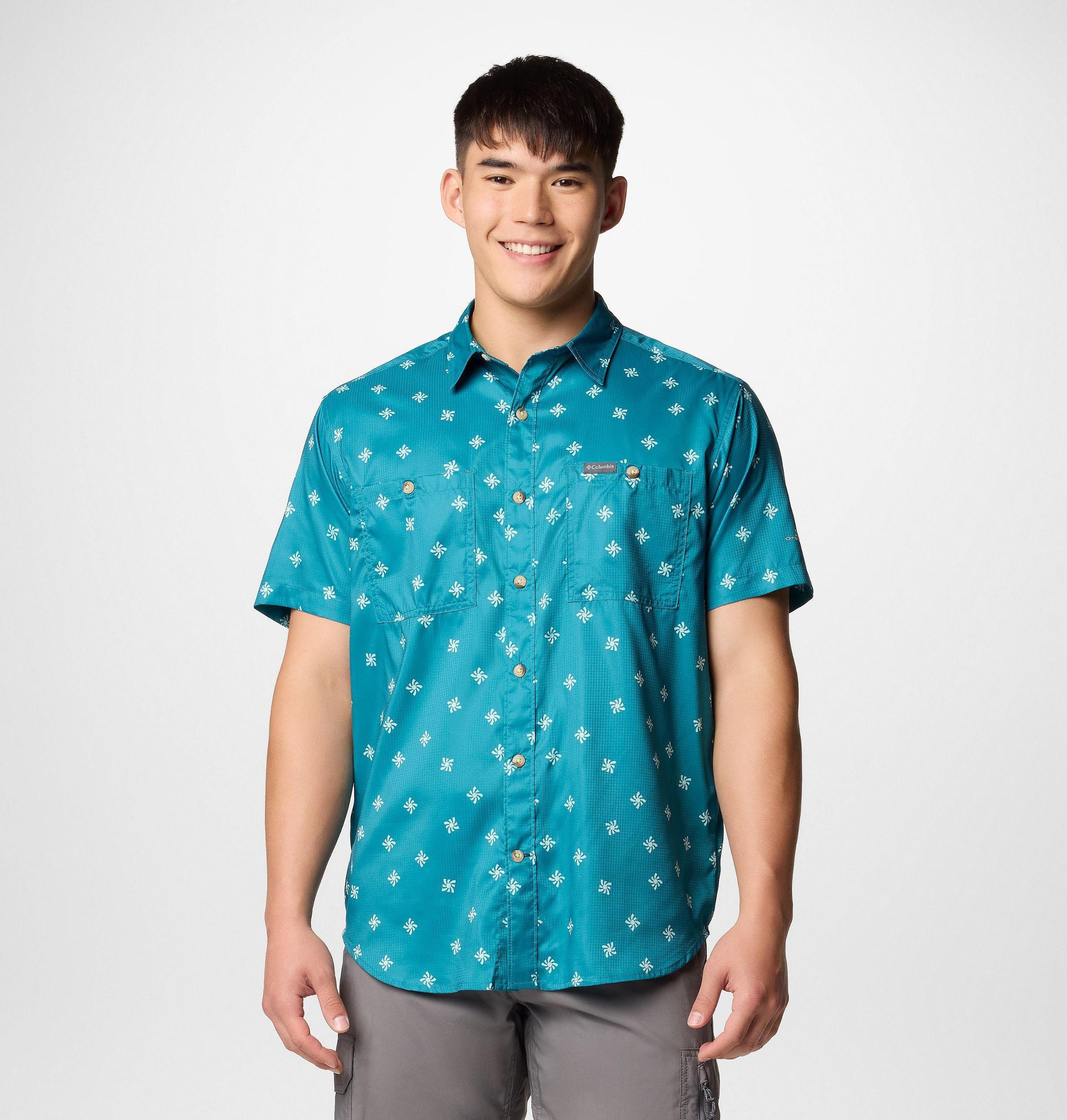 Columbia Mens Utilizer Printed Woven Short Sleeve Shirt- Product Image
