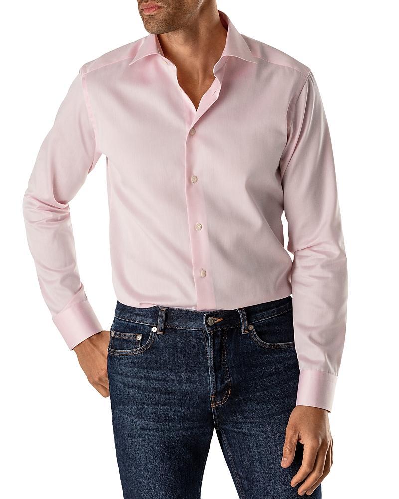 Mens Contemporary-Fit Twill Dress Shirt Product Image
