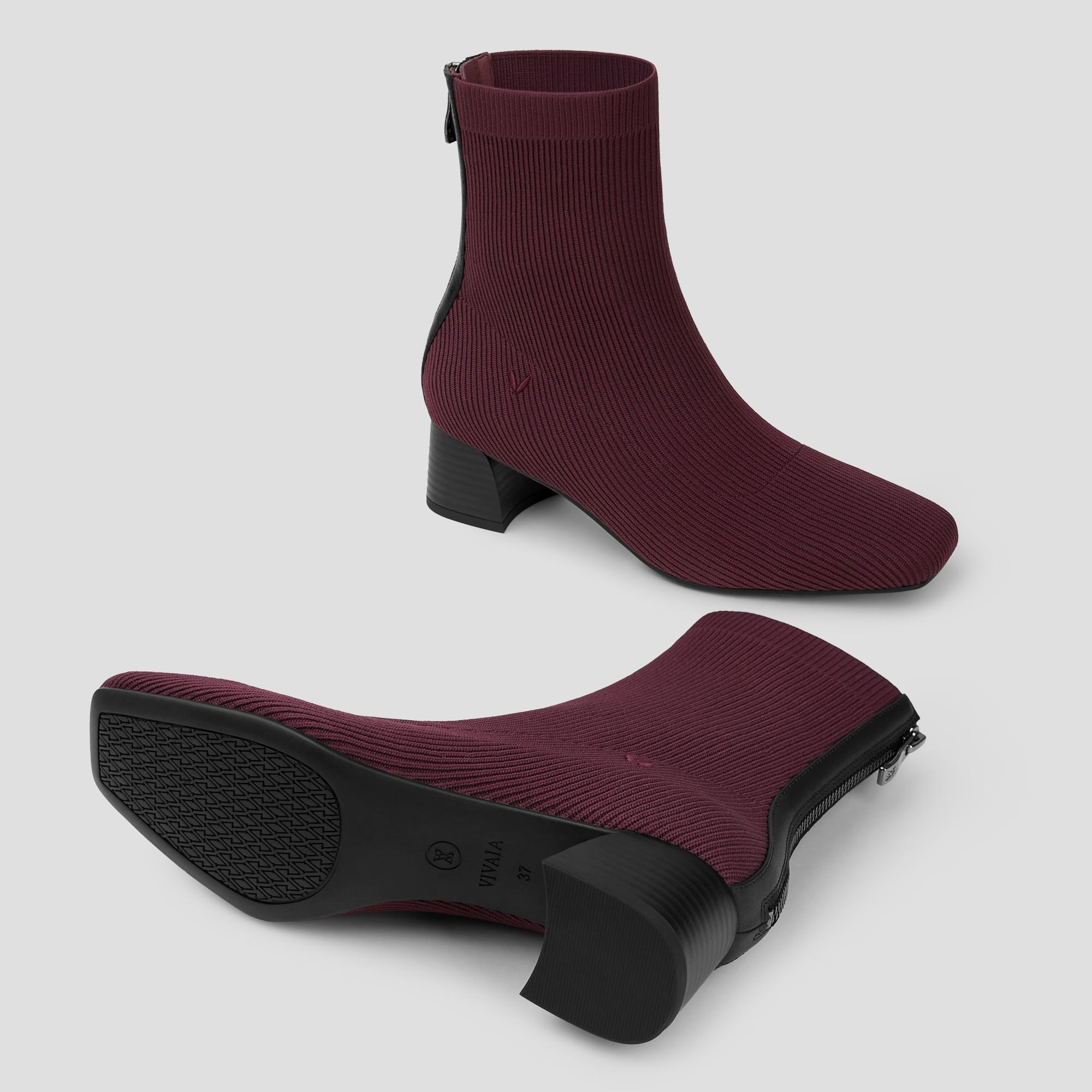 Square-Toe Water-Repellent Heeled Boots (Regina Pro) Product Image