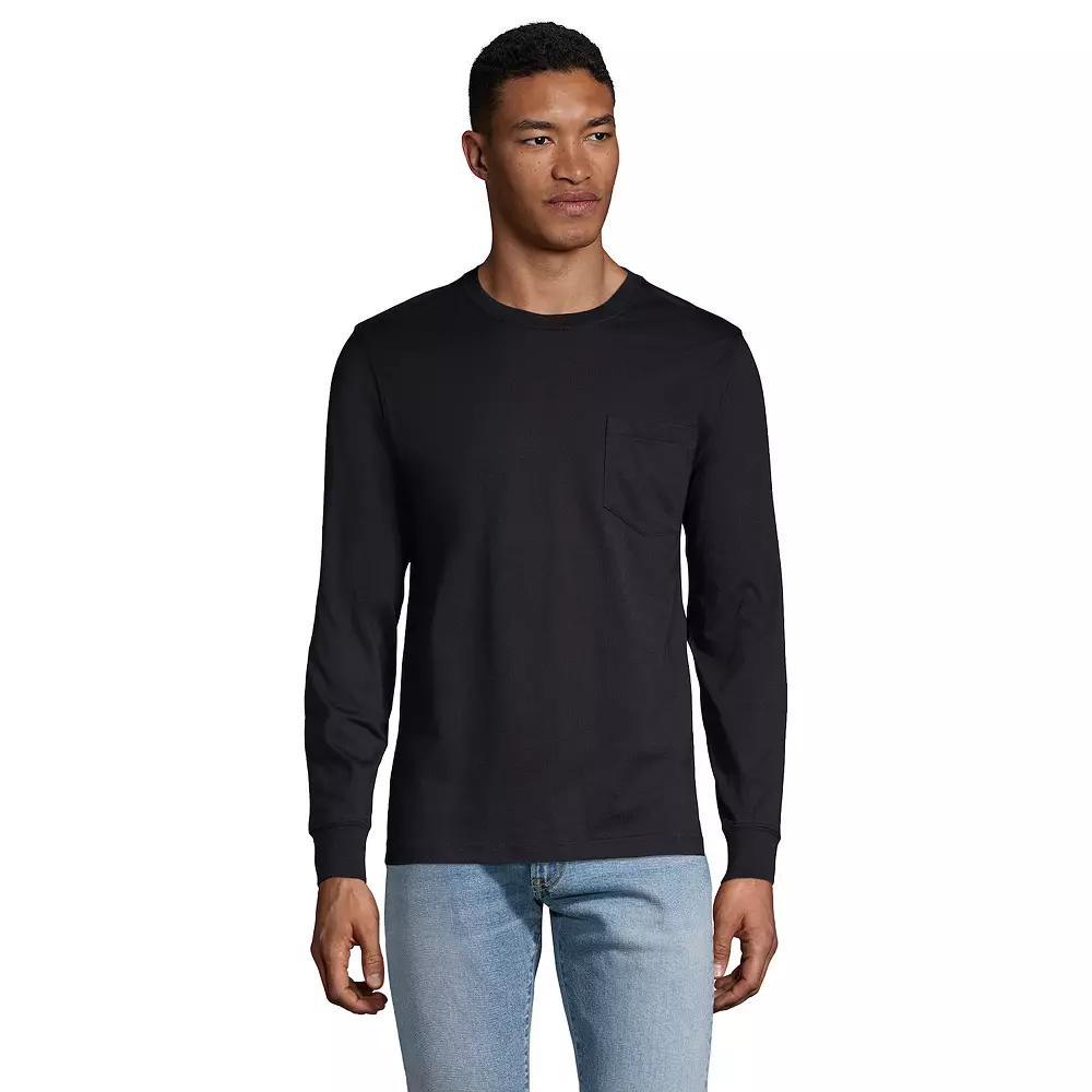 Big & Tall Lands' End Super-T Pocket Tee, Men's,  Product Image