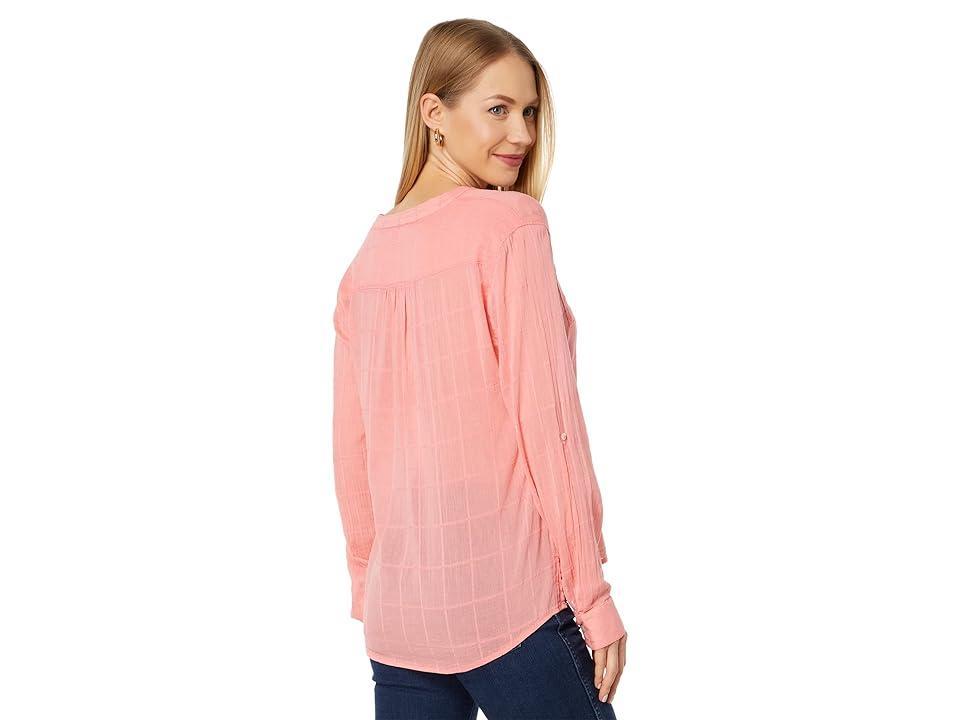 Carve Designs Dylan Textured Shirt (Grapefruit) Women's Clothing Product Image