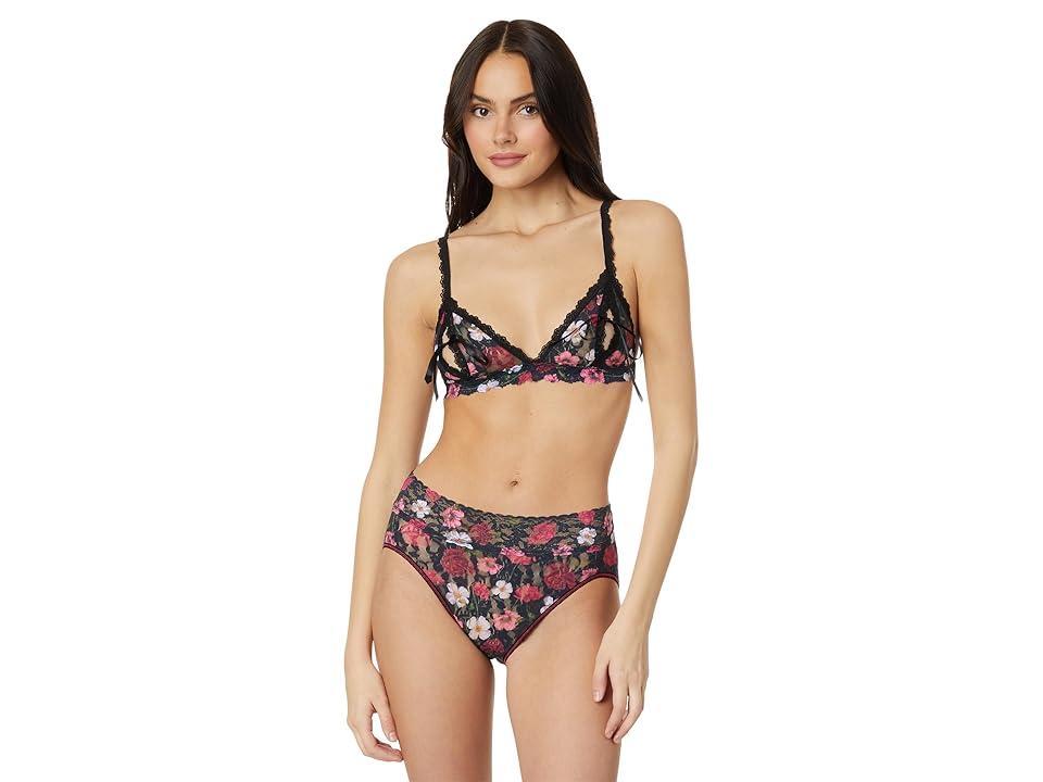 Hanky Panky Papillion Rose Open Bralette (Am I Dreaming (Floral Print)) Women's Lingerie Product Image