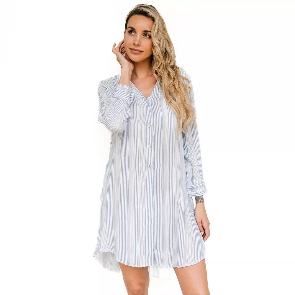 Womens J. Valdi Oversized Cover-Up Swim Top Product Image