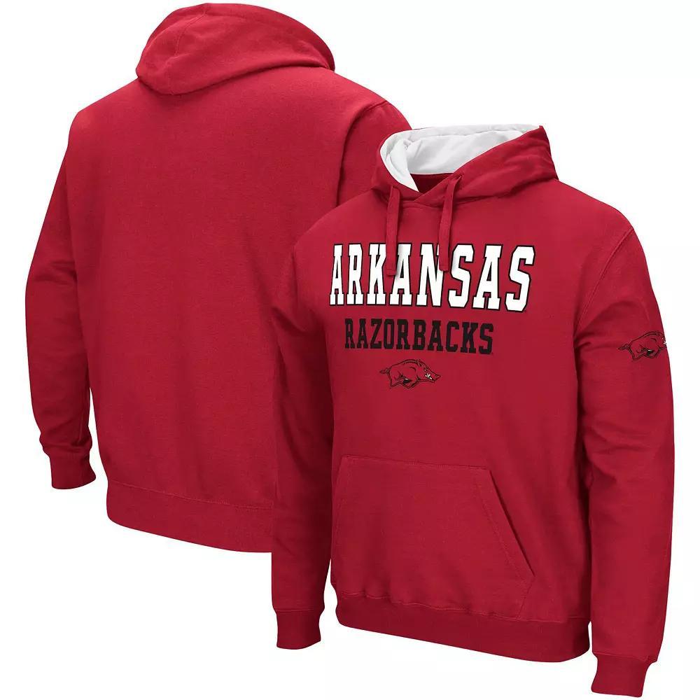 Men's Colosseum Cardinal Arkansas Razorbacks Sunrise Pullover Hoodie,  Product Image