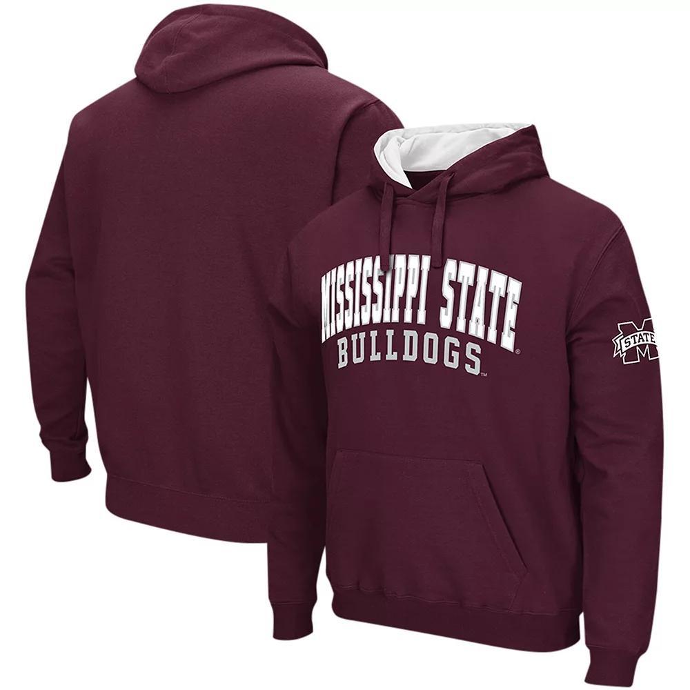 Men's Colosseum Maroon Mississippi State Bulldogs Double Arch Pullover Hoodie, Size: Medium, Mst Red Product Image
