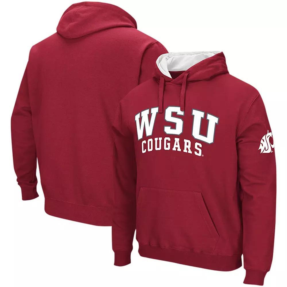 Men's Colosseum Crimson Washington State Cougars Double Arch Pullover Hoodie,  Product Image