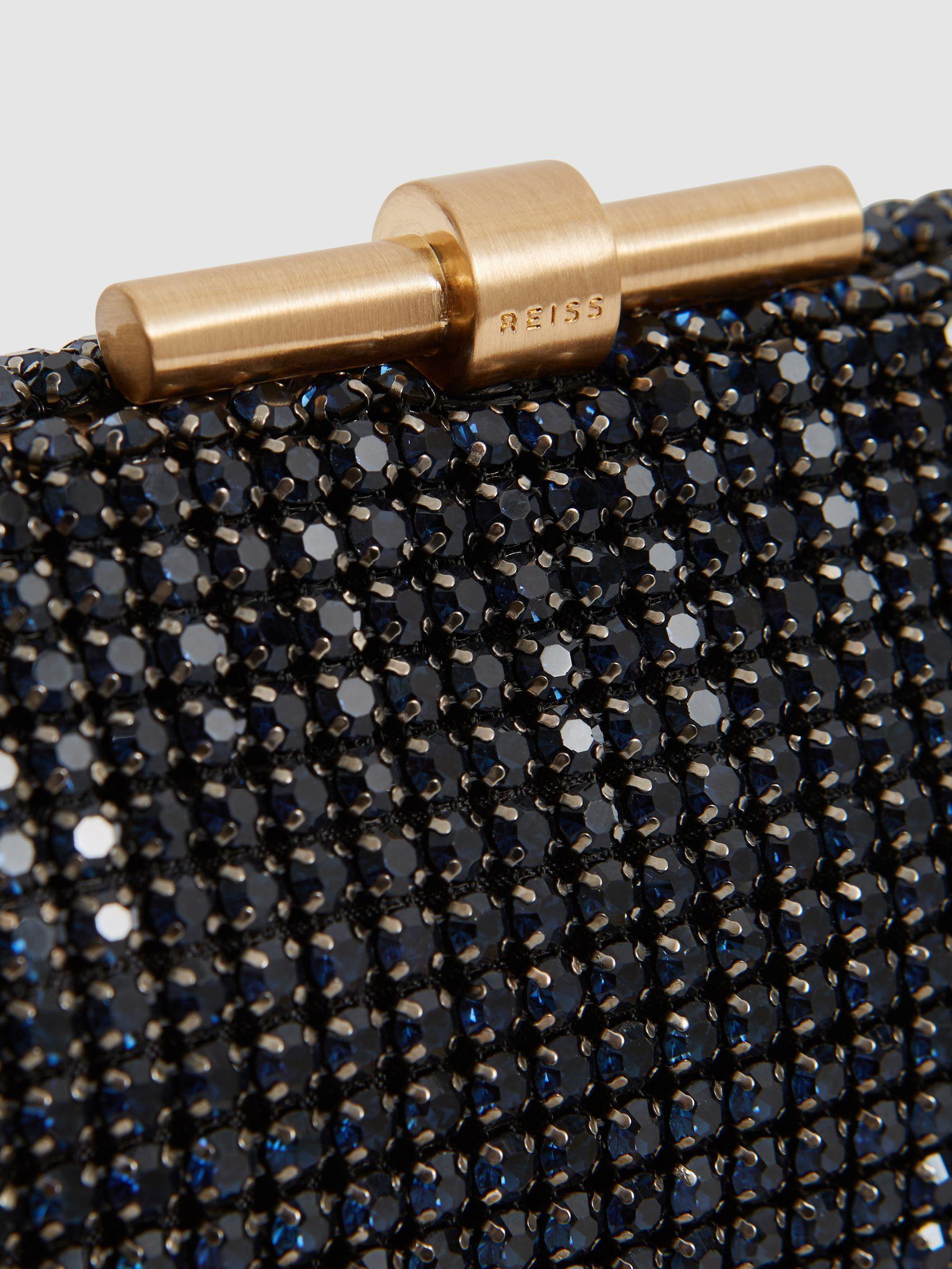 Embellished Clutch Bag in Navy Product Image