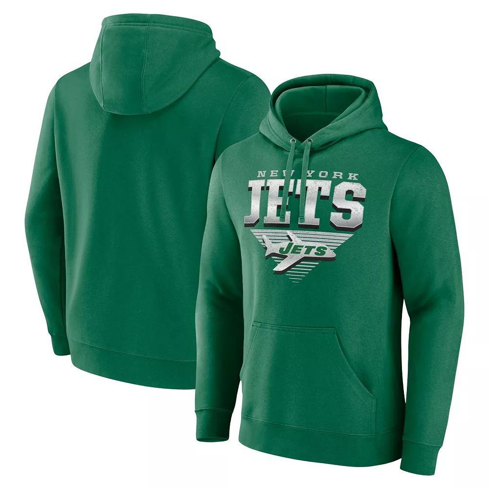 Men's Fanatics Kelly Green New York Jets Geometric Chrome Pullover Hoodie,  Product Image