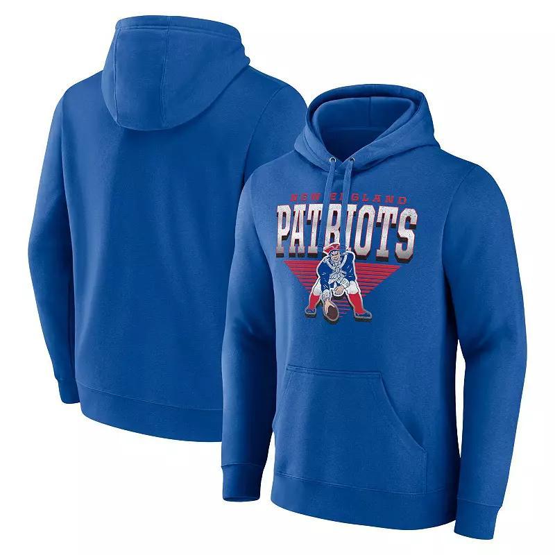 Mens Fanatics Royal New England Patriots Geometric Chrome Pullover Hoodie Product Image