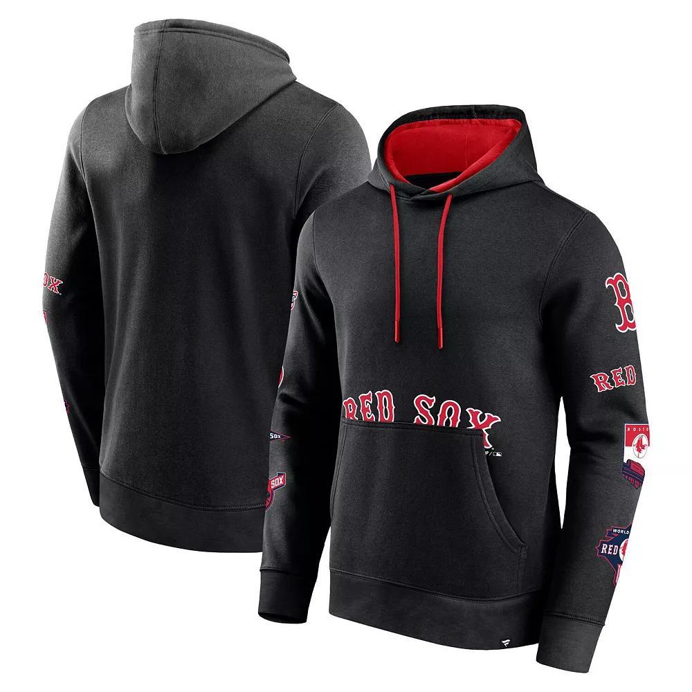 Men's Fanatics Branded Black Boston Red Sox Wild Winner Pullover Hoodie,  Product Image