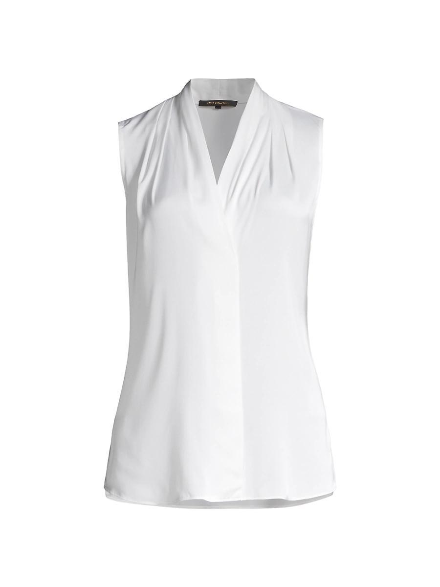 Womens Mila Sleeveless Silk-Blend Blouse Product Image