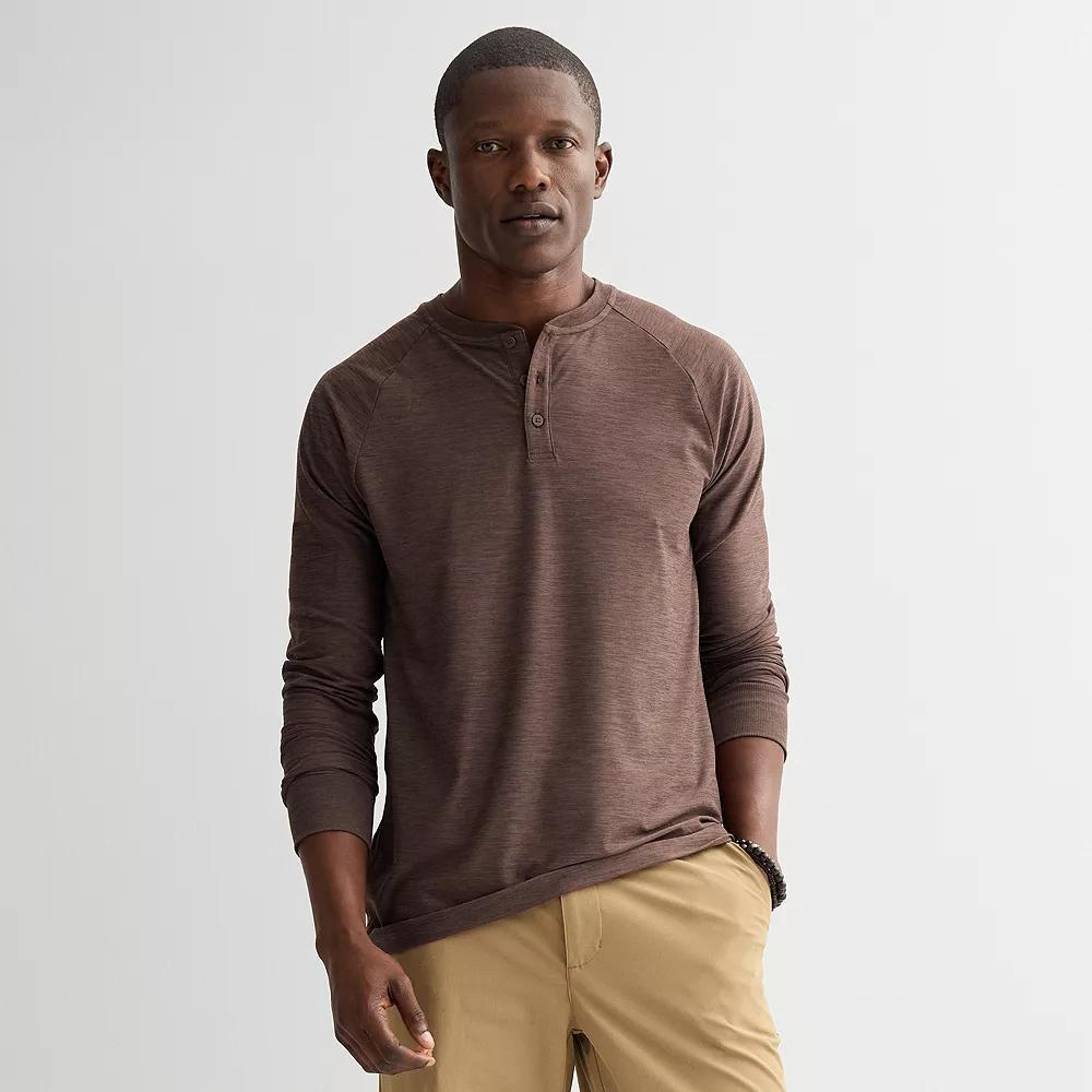 Men's FLX Long Sleeve Luxury Soft Wander Henley,  Product Image