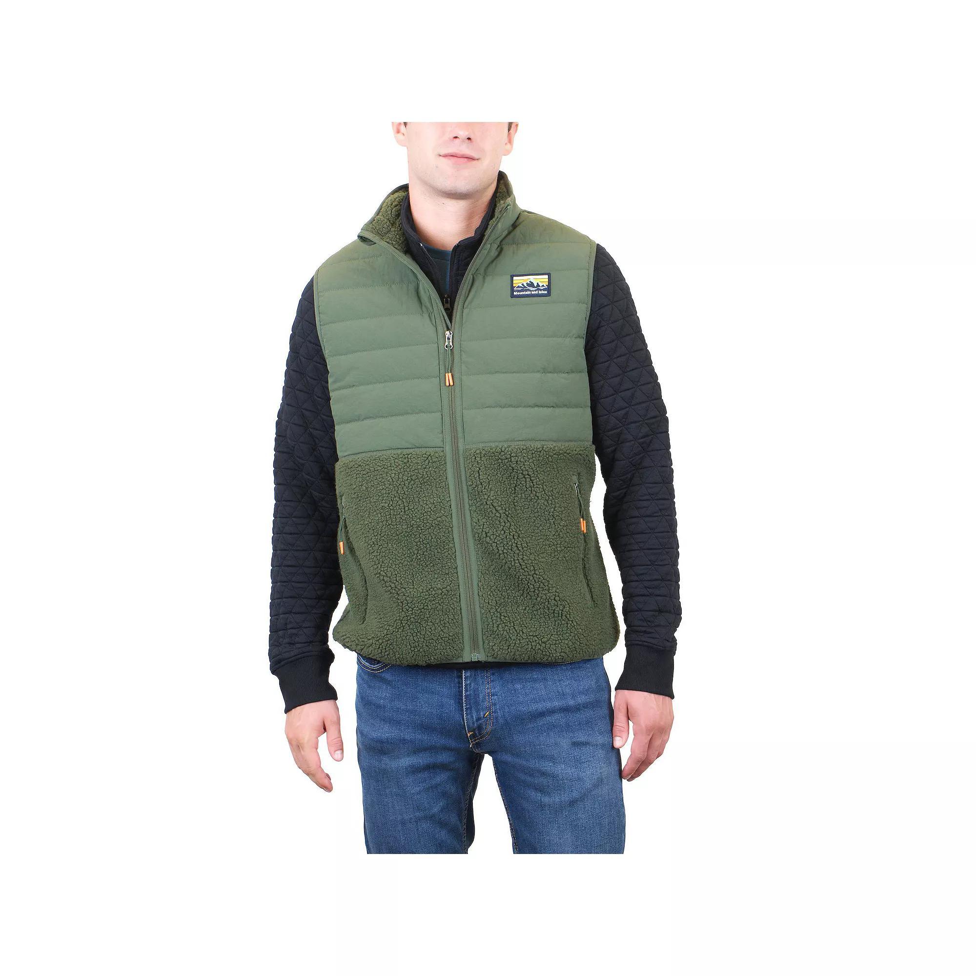 Men's Mountain and Isles Zip Front Vest, Size: Medium, Green Speckle Product Image