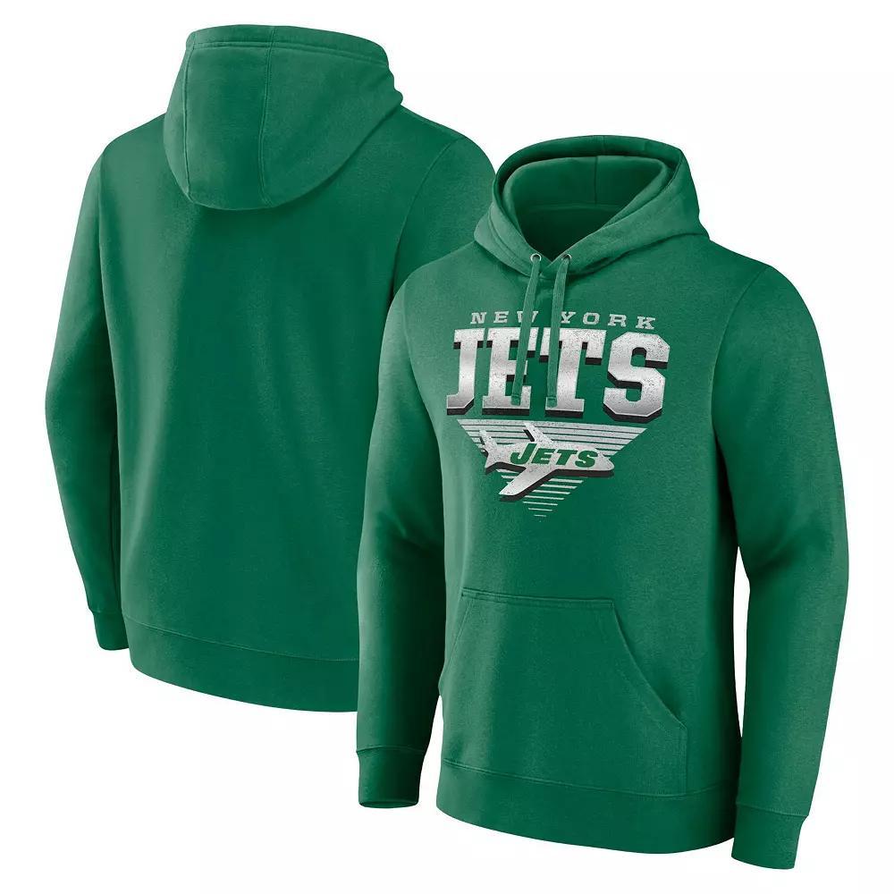 Men's Fanatics Kelly Green New York Jets Geometric Chrome Pullover Hoodie,  Product Image
