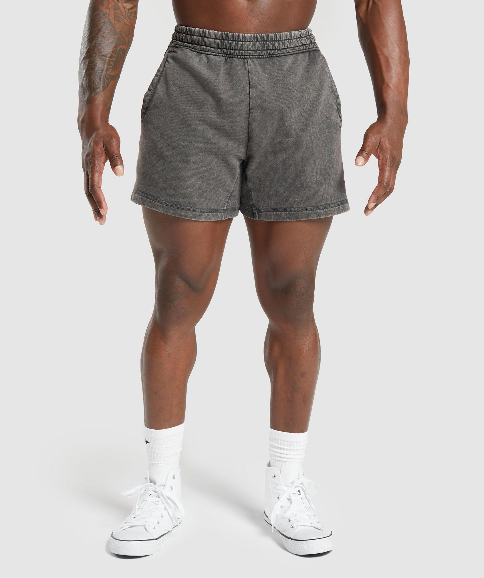 Gymshark Heritage 5" Shorts - Onyx Grey Male Product Image