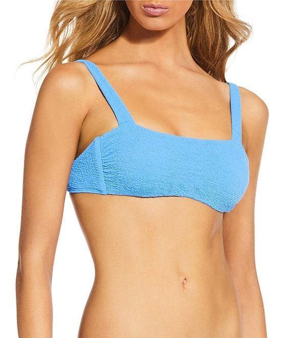 GB Solid Scrunchie Textured Classic Hipster Swim Bottom Product Image