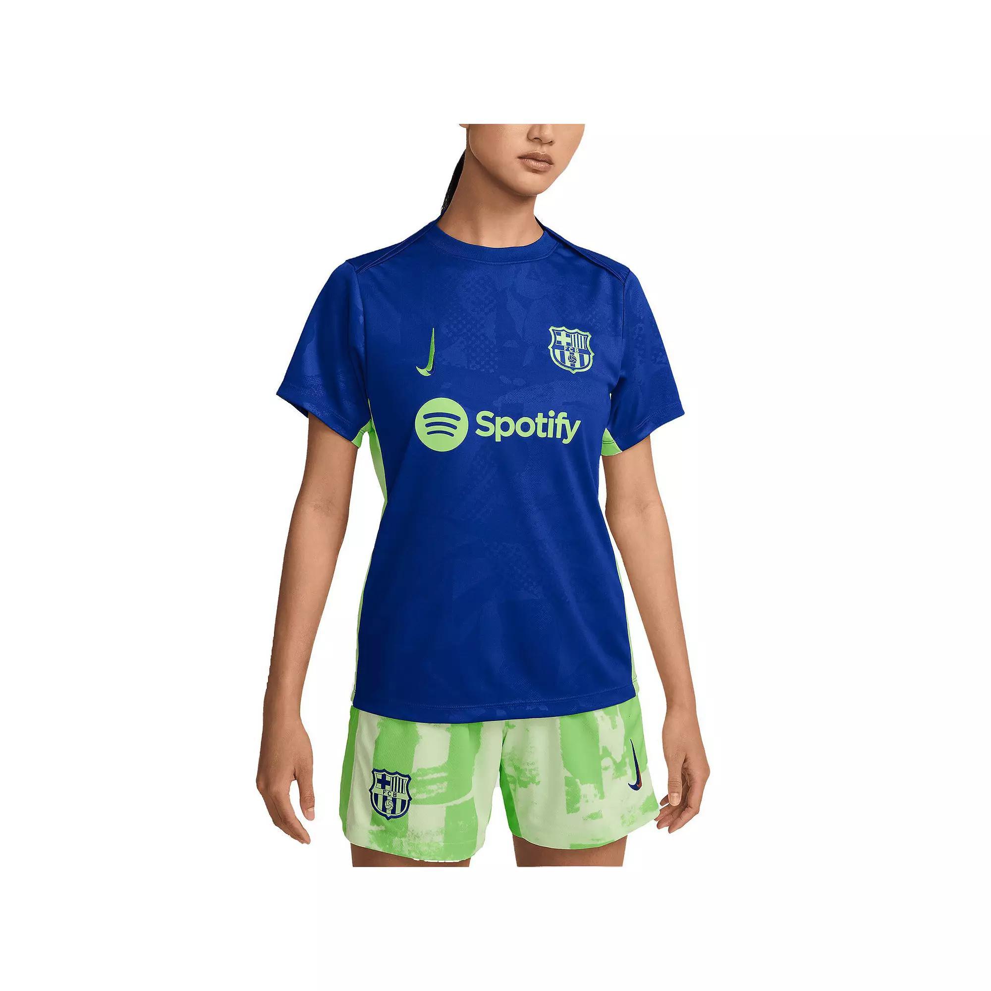 Women's Nike  Royal Barcelona 2024/25 Academy Pro Pre-Match Top, Size: Large, Bar Blue Product Image