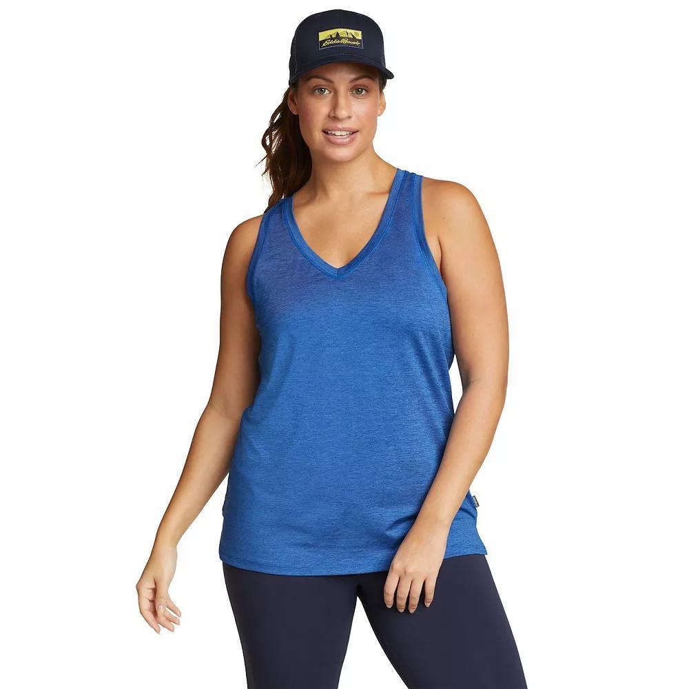 Women's Eddie Bauer Resolution V-Neck Tank Top, Size: Small, Brilliant Blue Product Image