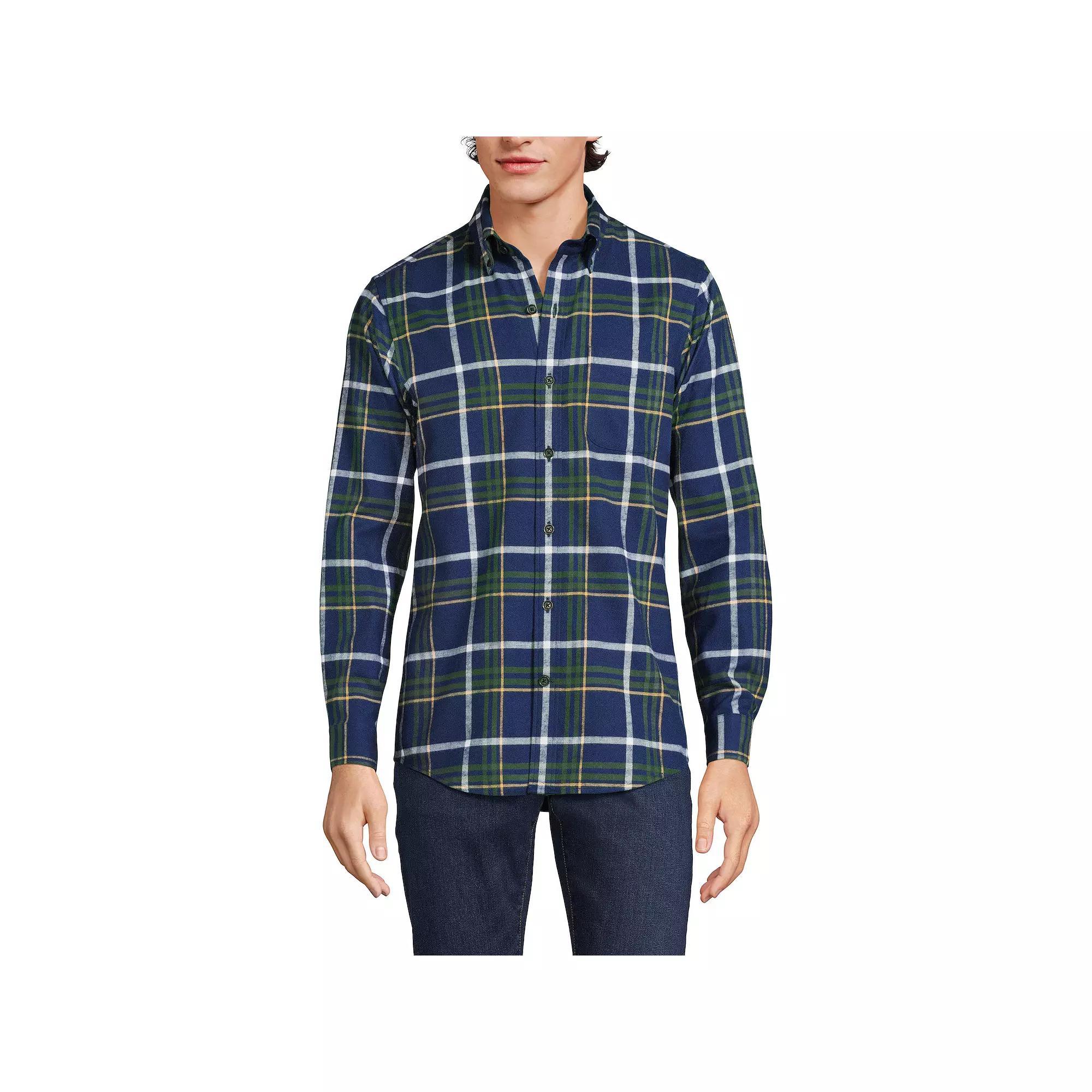 Men's Lands' End Traditional-Fit Flagship Flannel Shirt,  Product Image