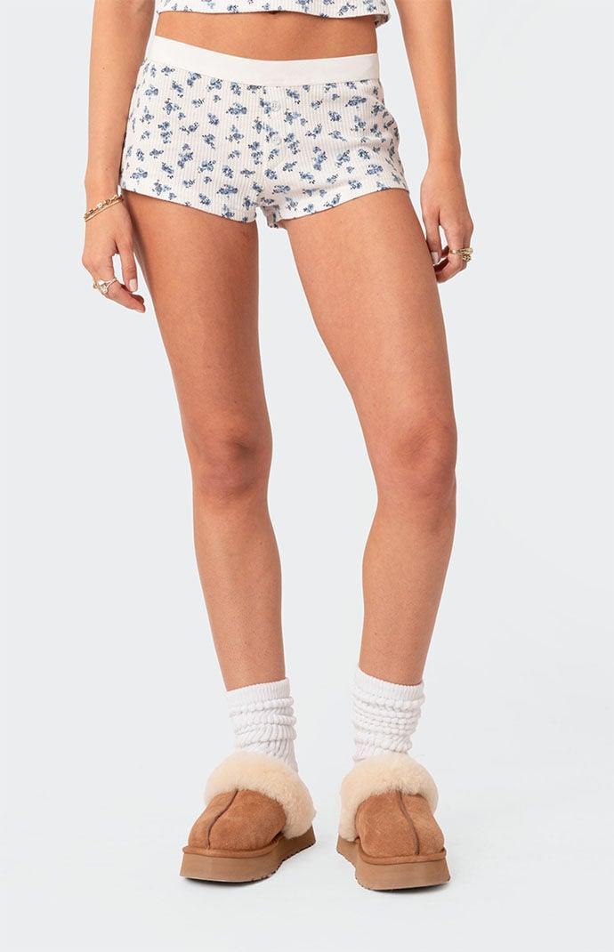 Edikted Women's Pamper Waffle Micro Shorts Product Image