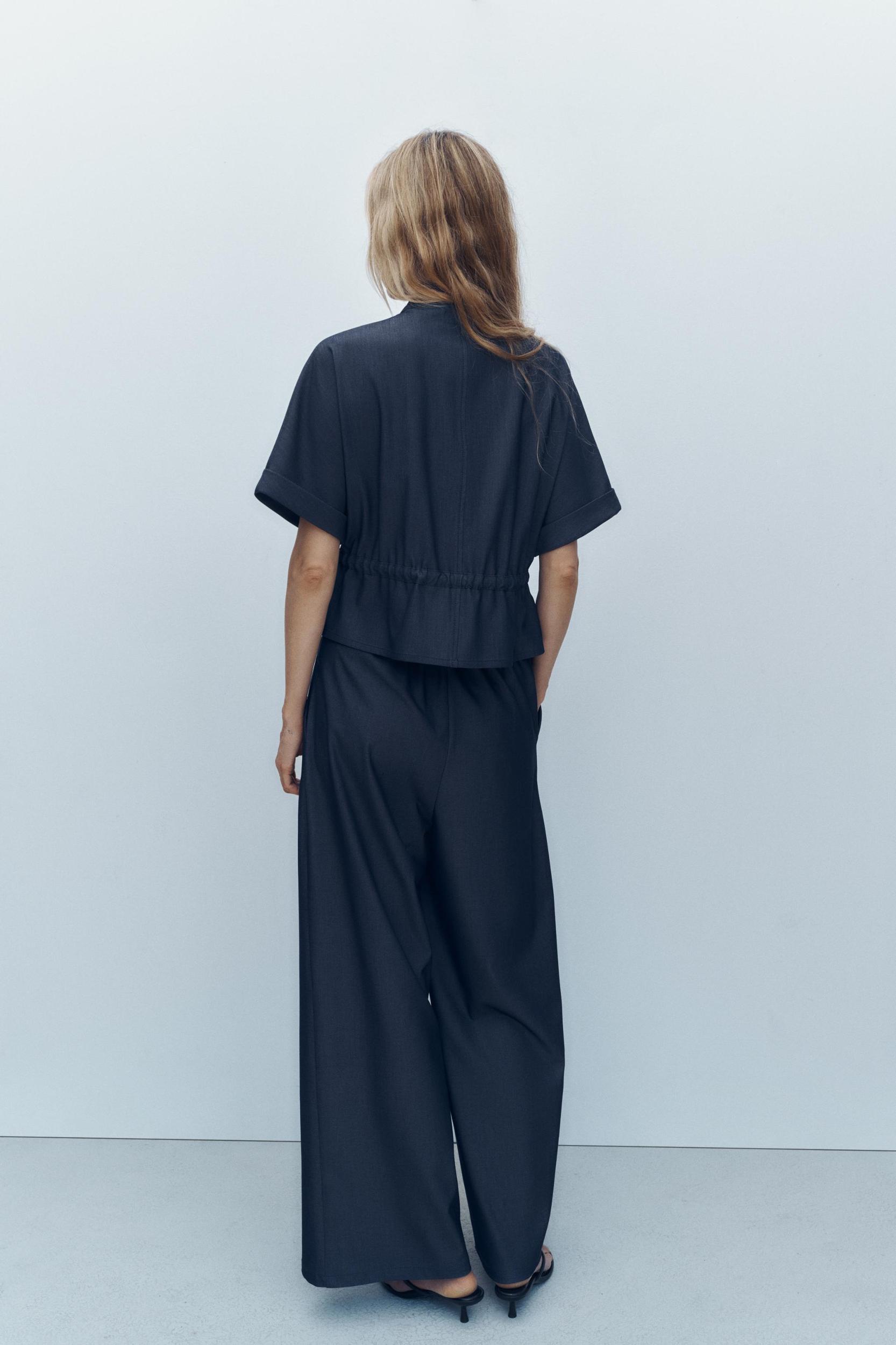 PLEATED WIDE LEG PANTS Product Image