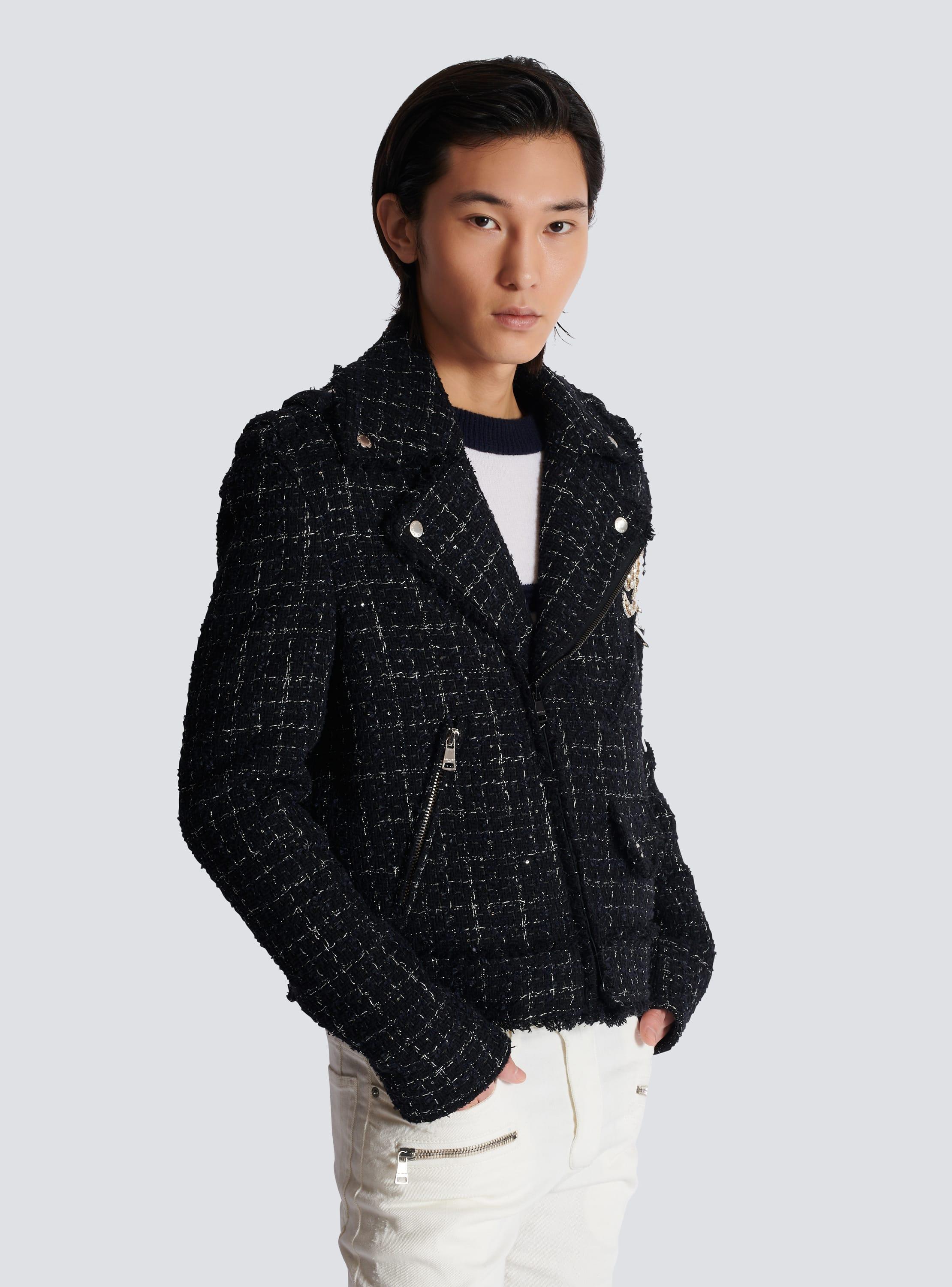 PB signature tweed biker jacket Product Image