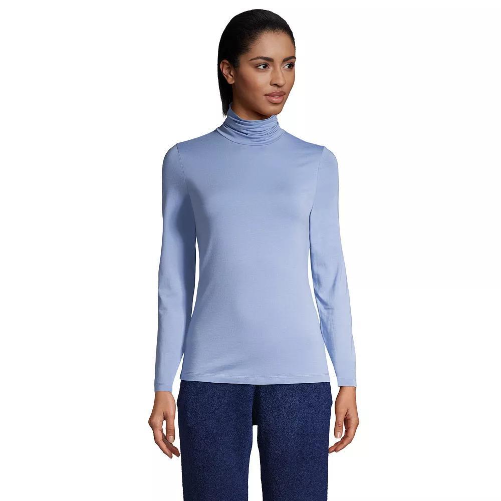 Women's Lands' End Lightweight Fitted Turtleneck,  Product Image
