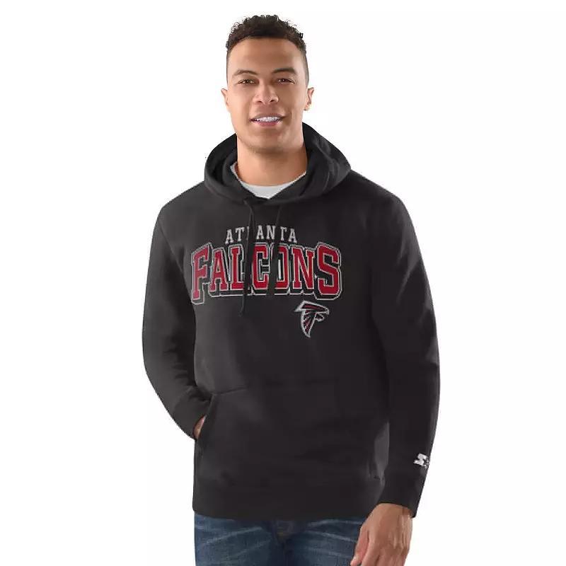 Men's Starter Charcoal New York Giants Vintage Pullover Hoodie,  Product Image