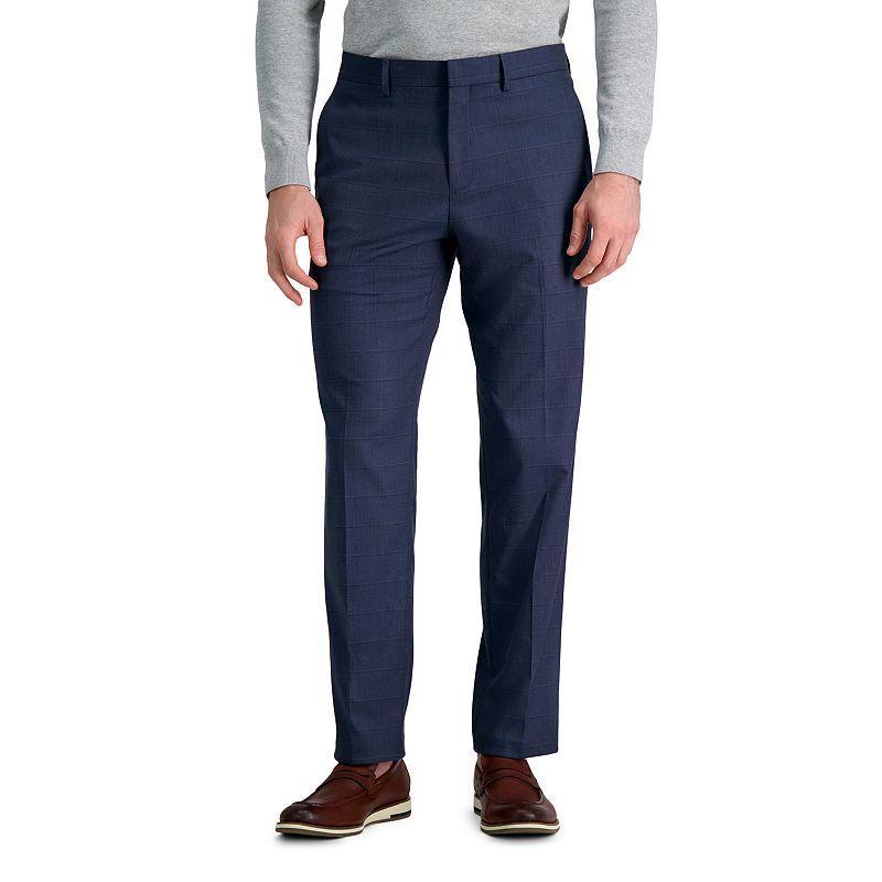 Men's J.M. Haggar Premium Tailored-Fit Stretch Flat-Front Suit Pants, Size: 32X30, Blue Windowpane Product Image