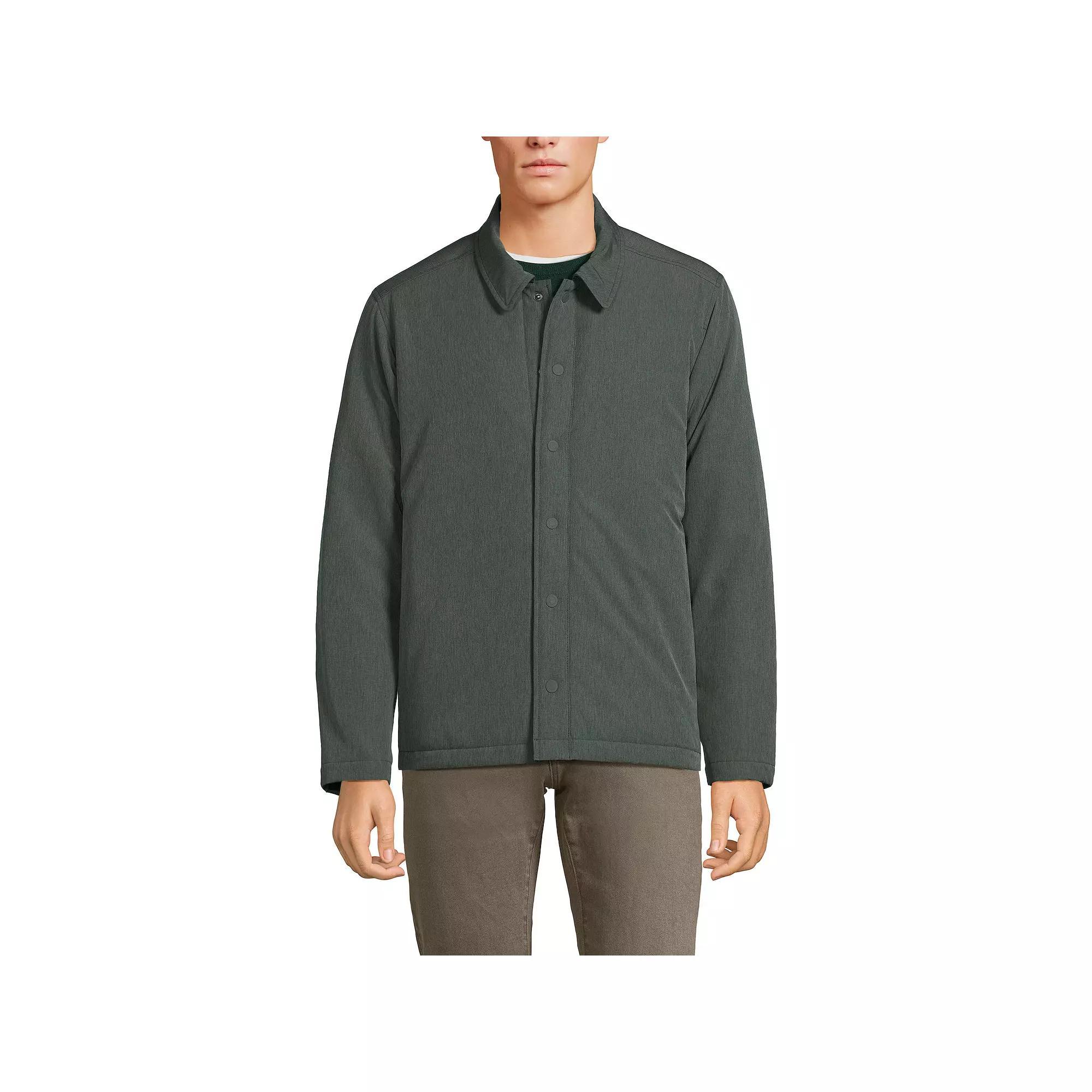 Men's Lands' End Commuter Refined Non Quilted Shirt Jacket,  Product Image