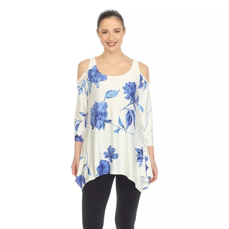 Floral Printed Cold Shoulder Tunic Product Image