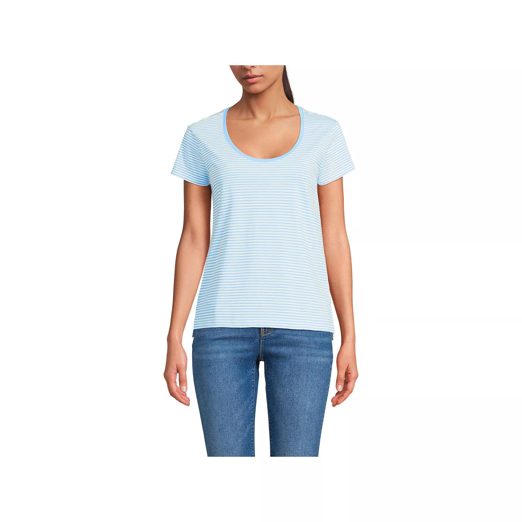 Women's Lands' End Short Sleeve Scoop Neck T-Shirt,  Product Image