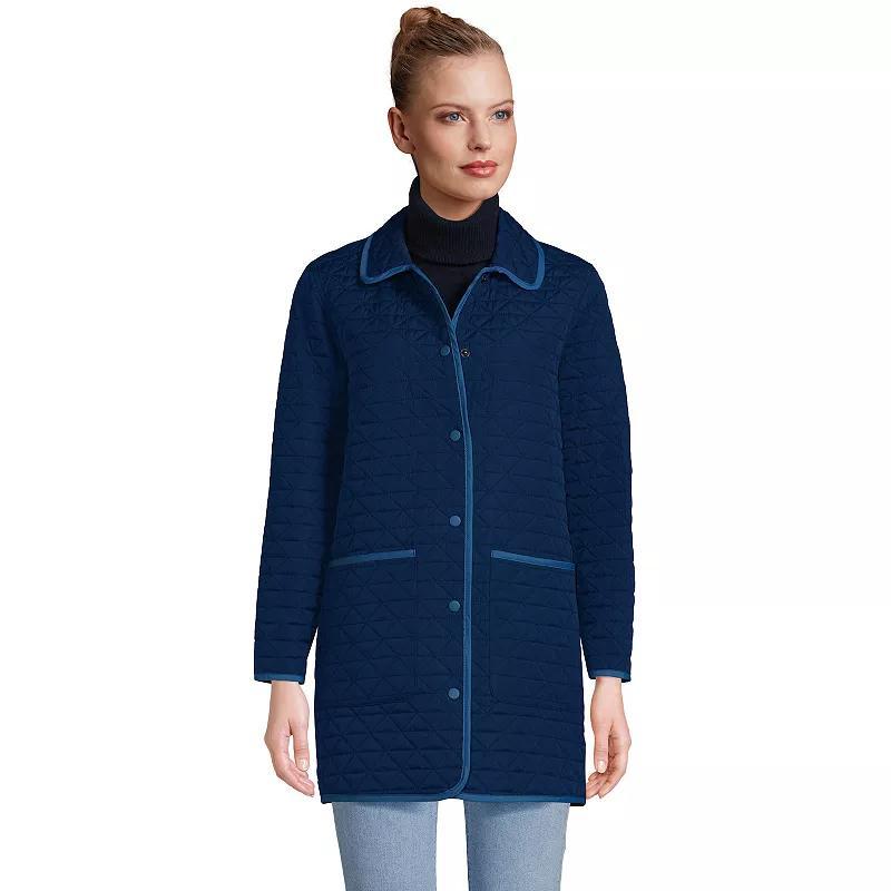 Womens Lands End Insulated Primaloft Reversible Coat Baltic Blue Product Image