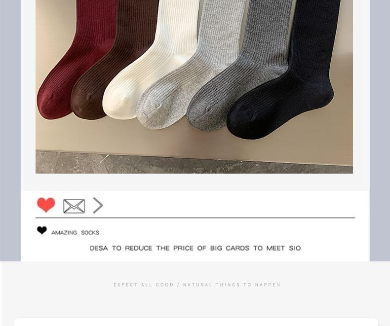 Ribbed Plain Socks / Set Product Image