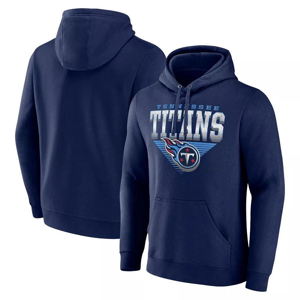 Men's Fanatics Navy Tennessee Titans Geometric Chrome Pullover Hoodie, Size: XL, Blue Product Image