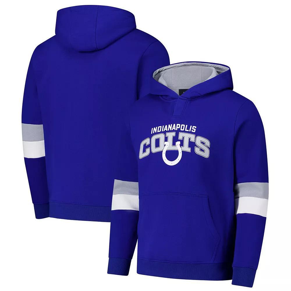 Men's G-III Sports by Carl Banks Royal/Silver Indianapolis Colts Adaptive Faceoff Pullover Hoodie, Size: Large, Blue Product Image