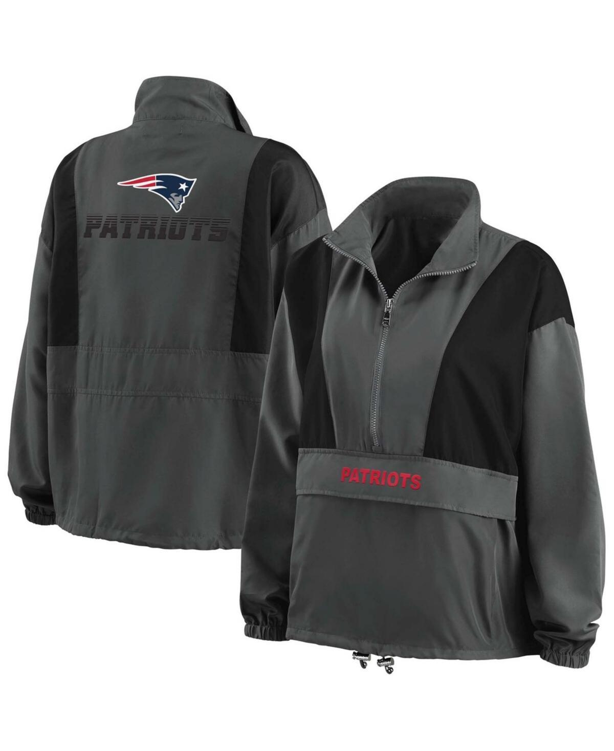 Women's WEAR by Erin Andrews Charcoal St. Louis Cardinals Packable Half-Zip Jacket, Size: Large Product Image