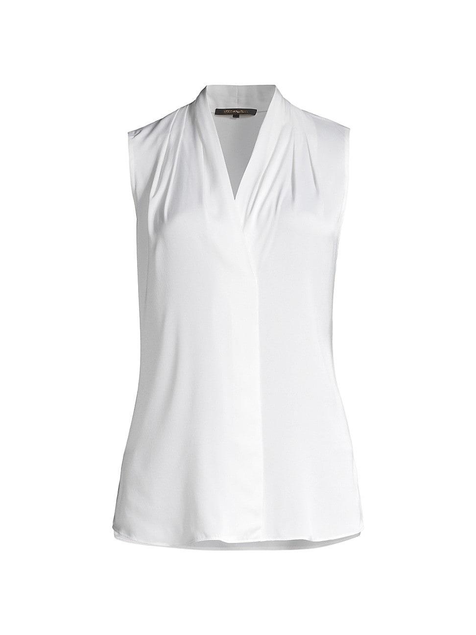 Womens Mila Sleeveless Silk-Blend Blouse Product Image