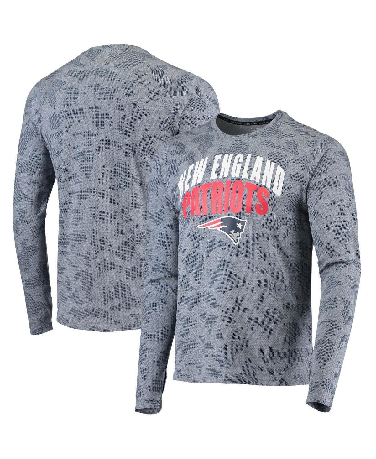 Mens Msx by Michael Strahan Navy New England Patriots Camo Performance Long Sleeve T-shirt Product Image