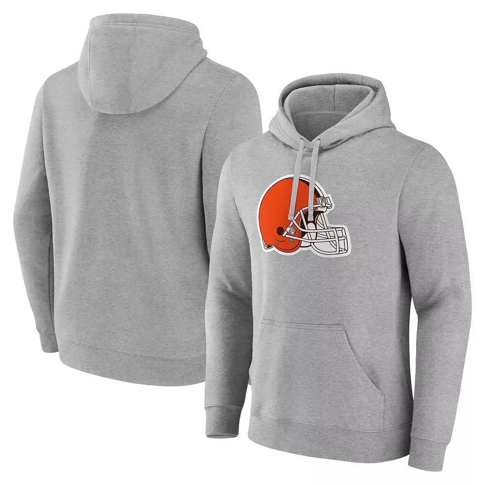 Men's Fanatics Heather Gray Cleveland Browns Deliver Fleece Pullover Hoodie, Size: 3XL, Grey Product Image