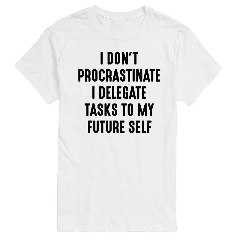 Big & Tall I Don't Procrastinate Graphic Tee, Men's, Size: 4XL Tall, Gray Product Image