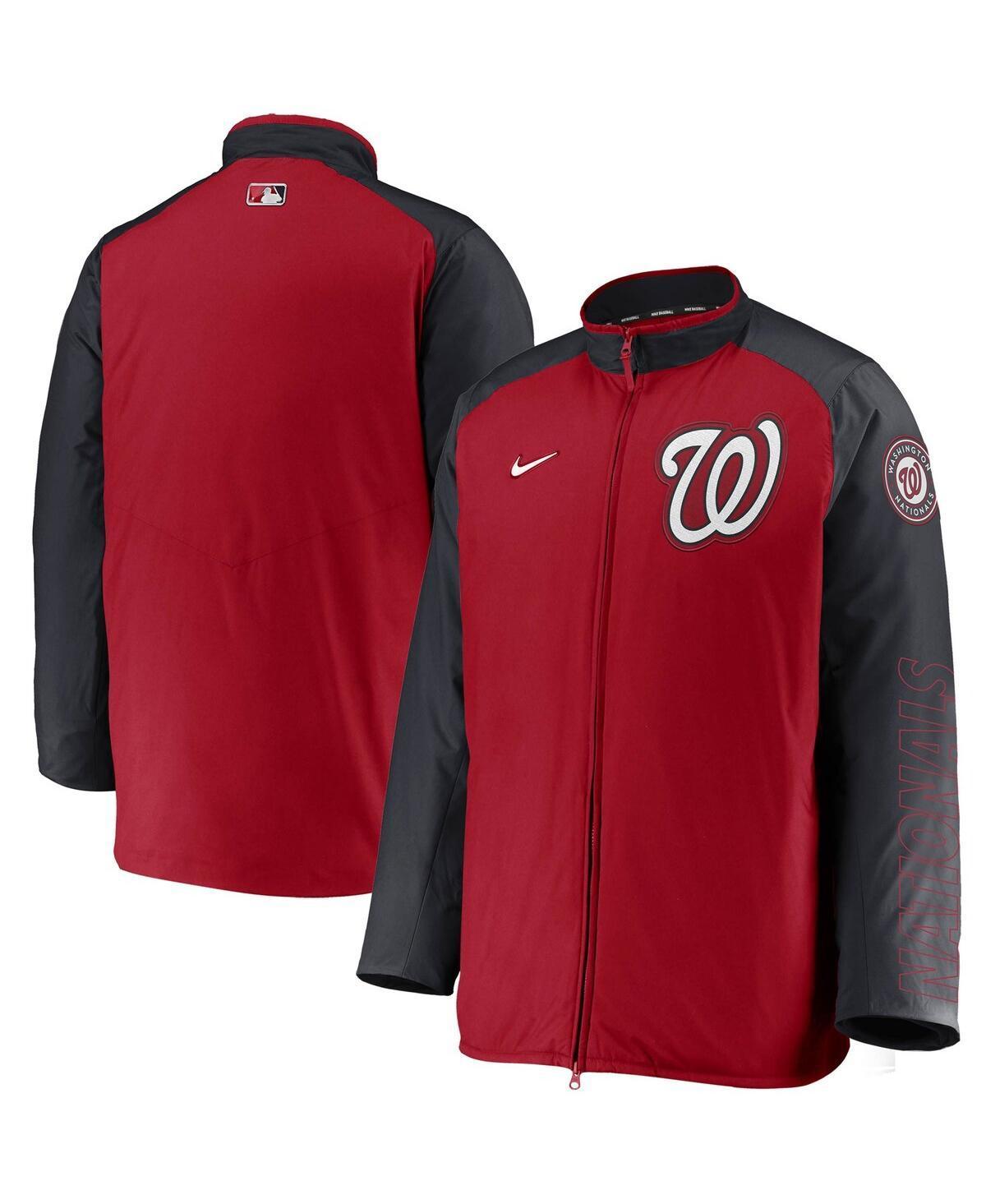 Mens Nike /Navy Washington Nationals Authentic Collection Dugout Full-Zip Jacket Product Image