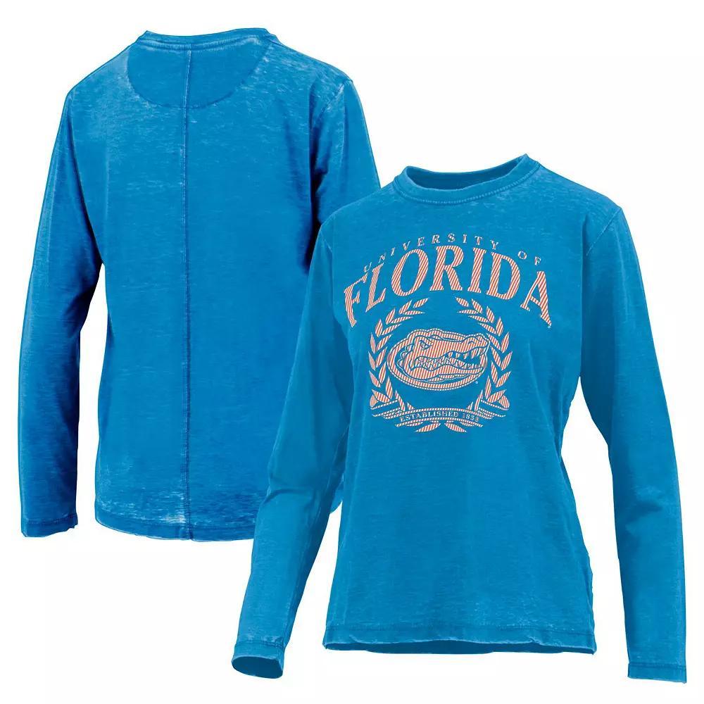 Women's Pressbox Royal Florida Gators Chandler Olive Leaf Arch Long Sleeve T-Shirt, Size: Medium, Blue Product Image