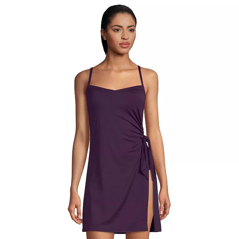 Womens Lands End UPF 50 Sweetheart One-Piece Swim Dress Product Image