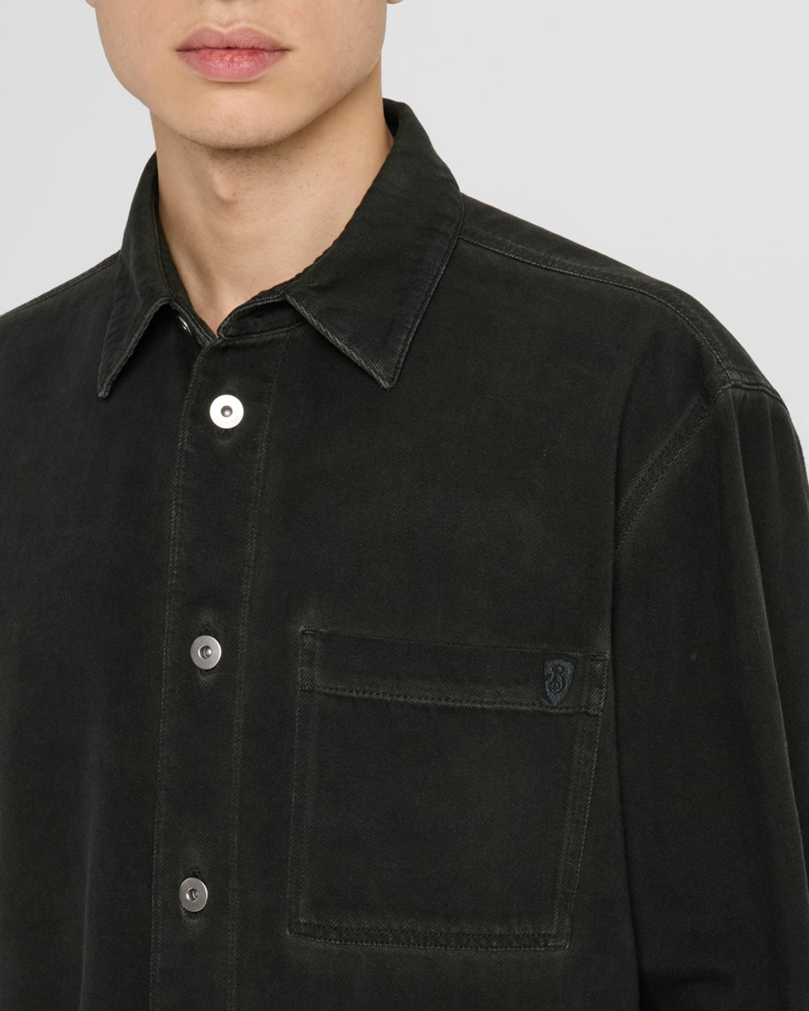 Men's Denim Button-Down Shirt Product Image